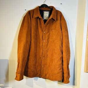 Stitches Rivets Quilted Corduroy Heavy Shirt Jacket